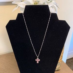 925 sterling silver necklace with cross pendant